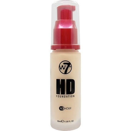 W7 HD Foundation Oil - Free Liquid Foundation for Poreless Matte Medium Coverage 30ml Buff - Maison des fragrances