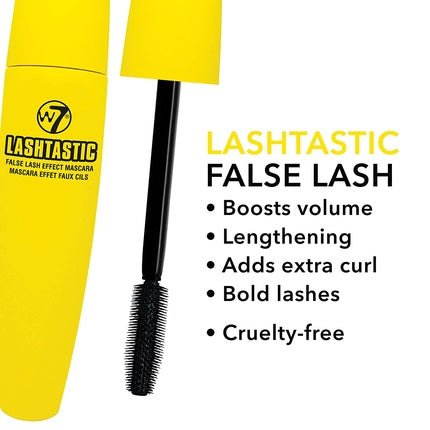 W7 Lashtastic Mascara Defining and Volumizing Black Eyelash Makeup Long - Lasting Washable - Maison des fragrances