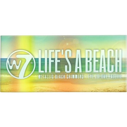 W7 Life's A Beach Metallic 12pc Eye Colour Palette 9.6g - Maison des fragrances