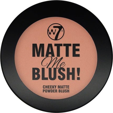 W7 Matte Me Blush Pigmented Matte Finish Powder Blusher Natural Tan - Maison des fragrances