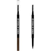W7 Stroke of Genius Eyebrow Pencil Dual Ended Mechanical Brow Pencil with Spoolie Brush Dark Brown - Maison des fragrances