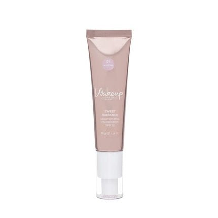 Wakeup Cosmetics Sweet Radiance Liquid Foundation SPF 20 Moisturizing with Radiant Effect Color 01 Almond 30g - Maison des fragrances