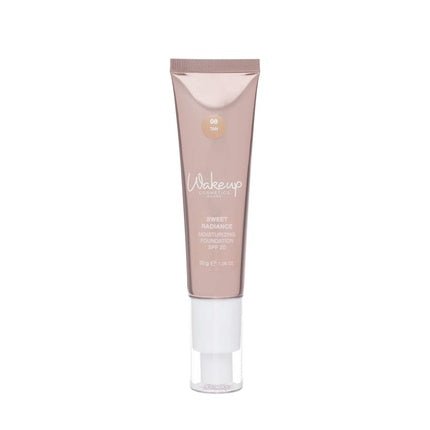 Wakeup Cosmetics Sweet Radiance Liquid Foundation SPF 20 Moisturizing with Radiant Effect Color 08 Tan 30g - Maison des fragrances