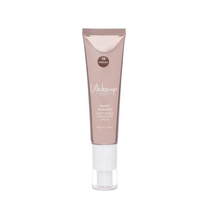 Wakeup Cosmetics Sweet Radiance Liquid Foundation SPF 20 Moisturizing with Radiant Effect Color 10 Hazelnut - Maison des fragrances