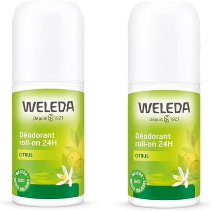 Weleda Citrus Deodorant Roll-On 24h - Pack of 2 Déodorant (Déo) Mixte 50ml - Maison des fragrances