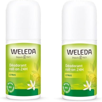 Weleda Citrus Deodorant Roll-On 24h - Pack of 2 Déodorant (Déo) Mixte 50ml - Maison des fragrances