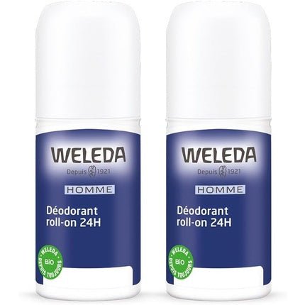Weleda Deodorant Roll-On 24h - Pack of 2 Déodorant (Déo) Homme 50ml - Maison des fragrances