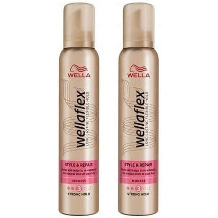 Wella Wellaflex STYLE & REPAIR Strong Hold Mousse 200ml - Maison des fragrances