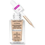 Wet n Wild Bare Focus Niacinamide Skin Tint Lightweight Foundation with Buildable Formula Enriched with Hyaluronic Acid and Vitamin E Fair Beige - Maison des fragrances