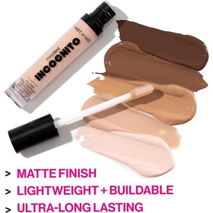 wet n wild Megalast Incognito Full - Coverage Concealer with Shea Butter Light Beige - Maison des fragrances