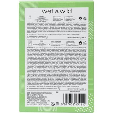 Wet n Wild Ready to Selfie Set with Photo Focus Stick Foundation in Soft Beige Shade & Color Icon 10 Pan Eyeshadow Palette - Long - Lasting Face Make - up with Intense Moisture - Maison des fragrances