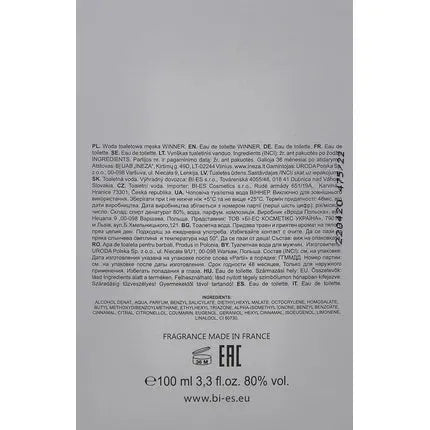 Winner - Eau De Toilette Homme 100ml - Maison des fragrances