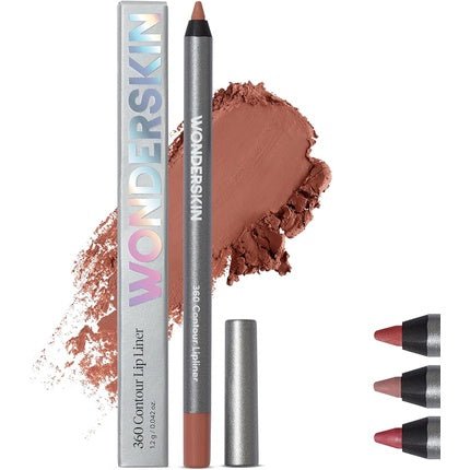 Wonderskin Lip Liner Pencil 360 Contour Lipliner Waterproof and Transfer - Proof Brown Lip Liner Saddle - Maison des fragrances