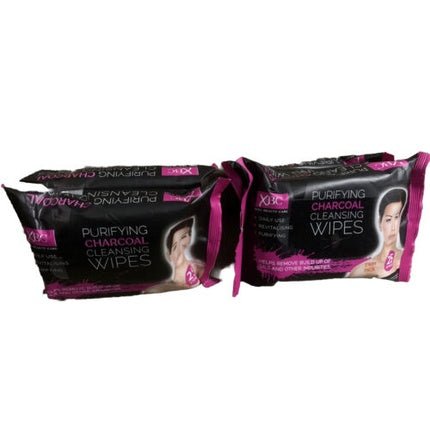 XBC Purifying Charcoal Facial Cleansing Wipes 25 Pack Wipes 150 Wipes - Maison des fragrances