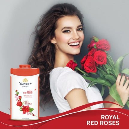 Yardley London Perfumed Talc Red Roses 8.8 Oz 250 G - Maison des fragrances