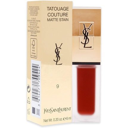 YSL Tatouage Couture Matte Red Lip Stain 9 Grenat No Rules 6ml - Maison des fragrances
