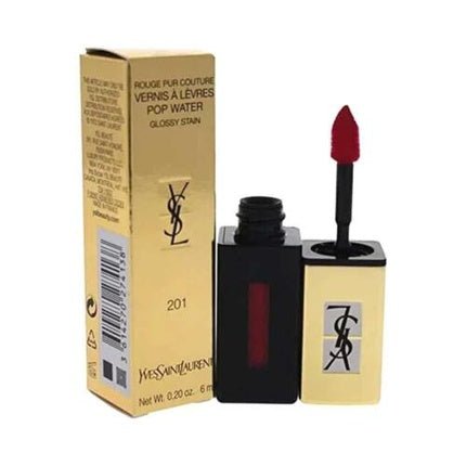 Yves Saint Laurent Glossy Stain Pop Water 6ml 201 Dewy Red - Maison des fragrances