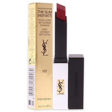 Yves Saint Laurent Rouge Pur Couture The Slim Sheer Matte Lipstick 101 Rouge Women 0.07oz - Maison des fragrances