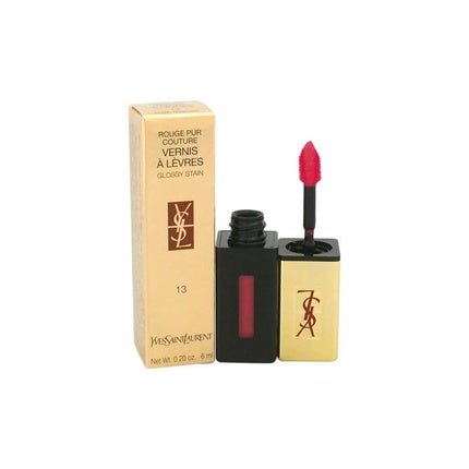Yves Saint Laurent Rouge Pur Couture Vernis A Levres Glossy Stain 13 Rose Tempura 0.2 Fl Oz - Maison des fragrances