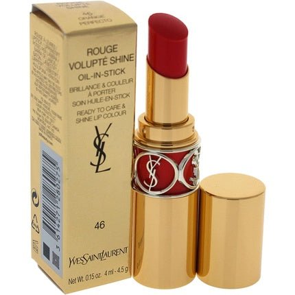 Yves Saint Laurent Rouge Volupte Shine Oil - in - stick Lipstick No.46 Orange Perfecto - Maison des fragrances