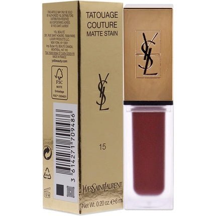 Yves Saint Laurent Tatouage Couture Matte 15 Violet Conviction Lip Stain 6ml - Maison des fragrances