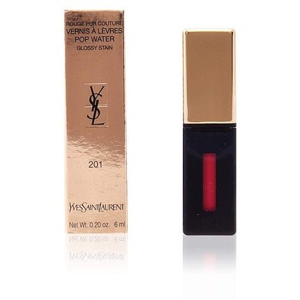 Yves Saint Laurent Vernis A Levres Pop Water Glossy Stain 205 Pink Rain 0.2 Ounce - Maison des fragrances